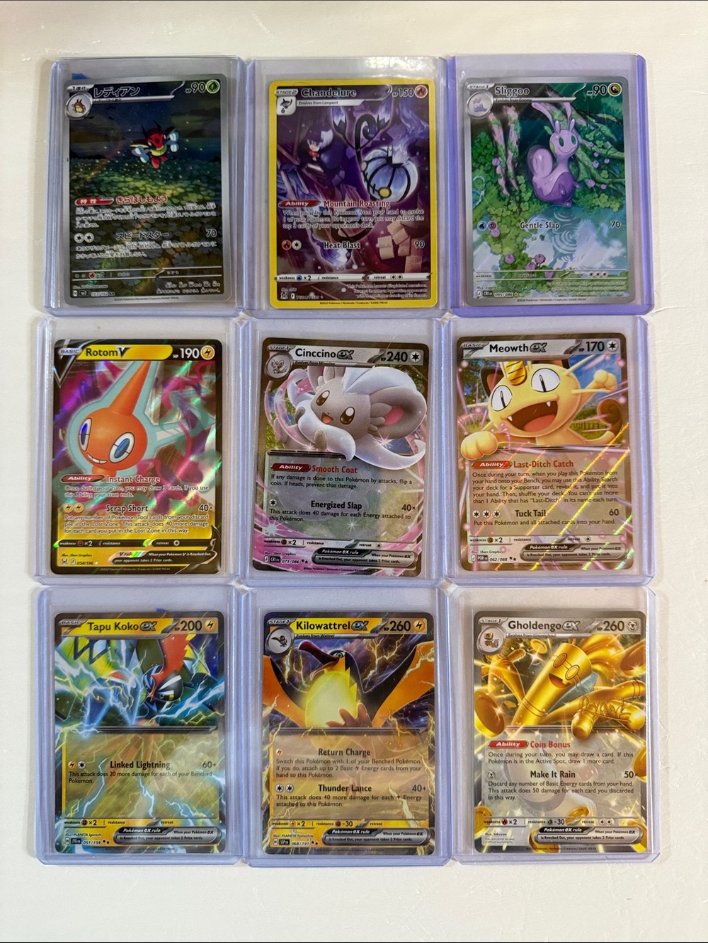 Pokemon Card Sleeves - Lavender Purple (Set of 9)